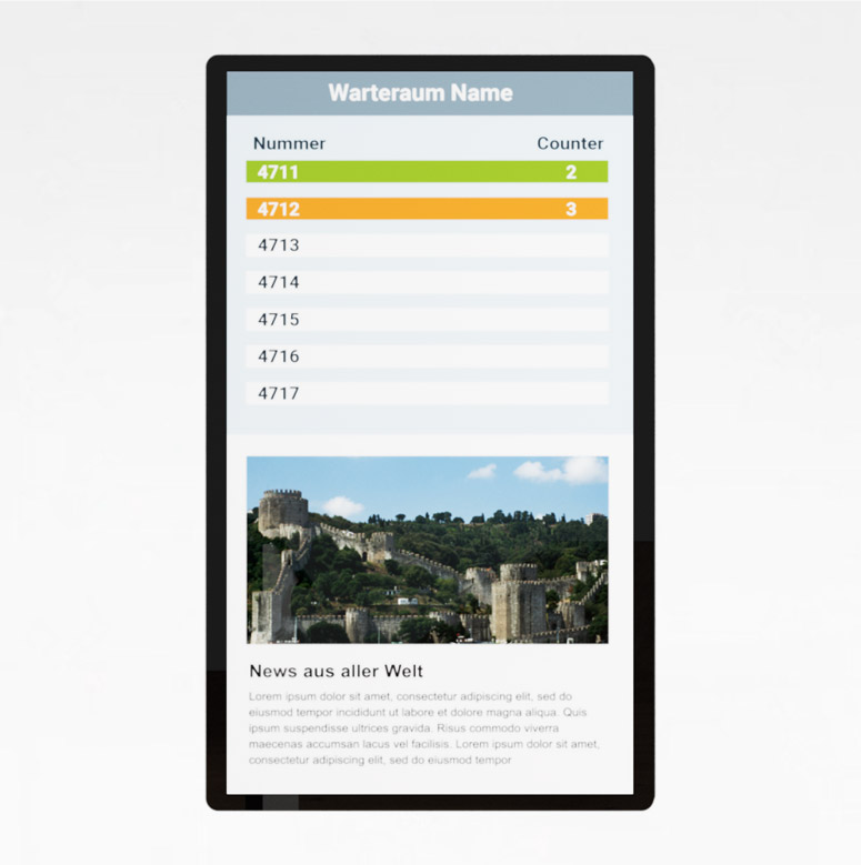 digitalSIGNAGE - Effizienter Wartebereich