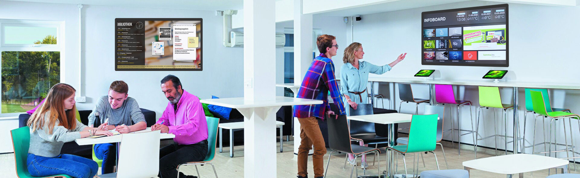 Infoscreen für Schule und Universität